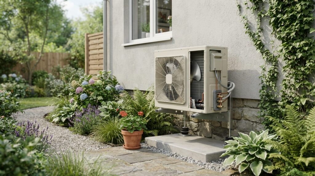 Close-up professional photograph of an outdoor air-to-air he
